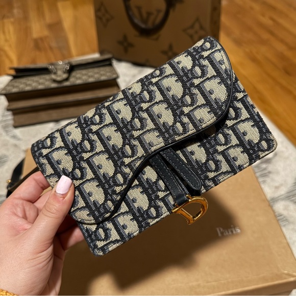 Dior Blue Oblique Saddle Belt Bag - Picture 2 of 7